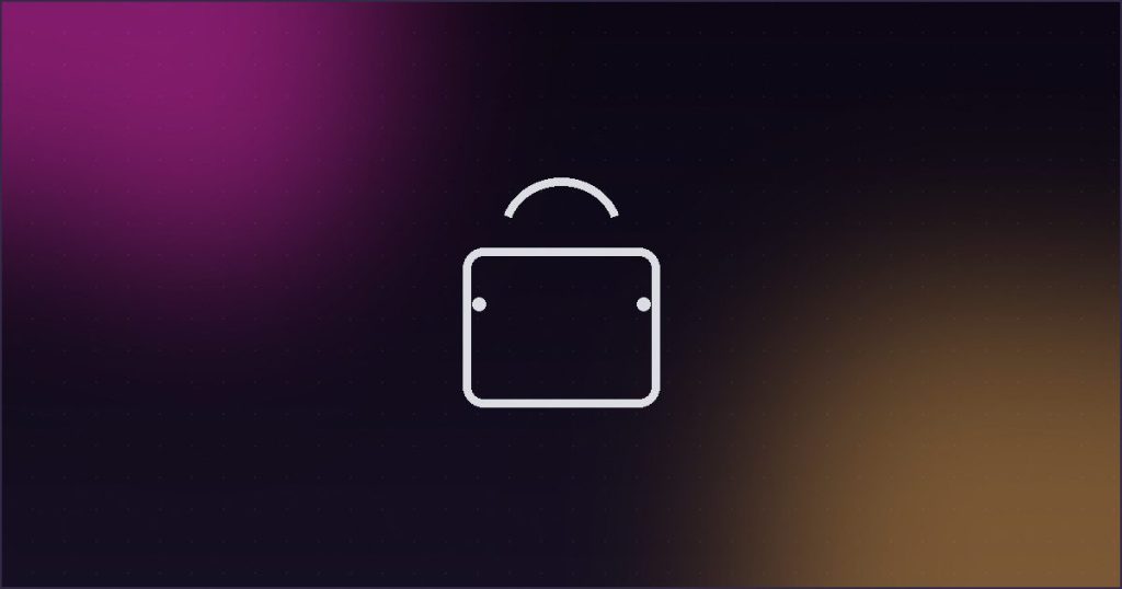 Abstract illustration of a shopping bag representing Shopify ecommerce theme selection
