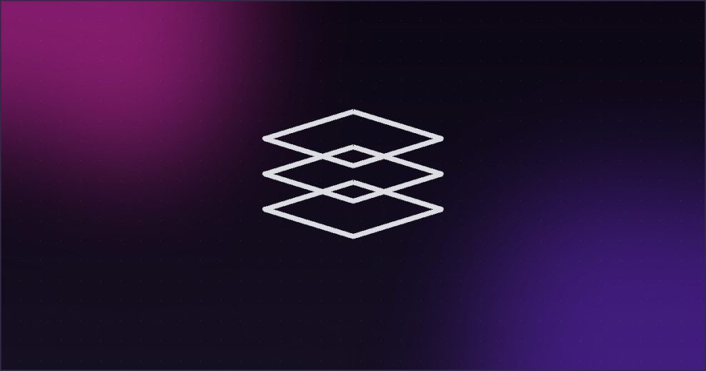 Abstract illustration of stacked layers representing a SaaS product built from MVP to production