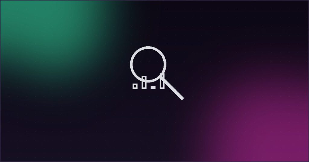Abstract illustration of a magnifying glass over a bar chart representing on-page SEO