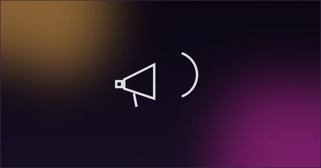 Abstract illustration of a megaphone representing a social media marketing strategy