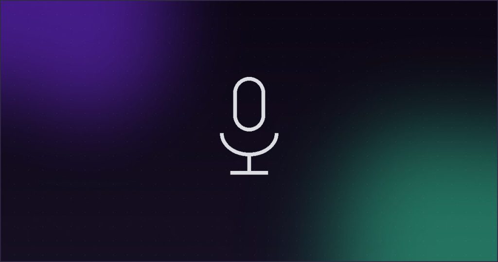 Abstract illustration of a microphone representing a voice AI customer support agent